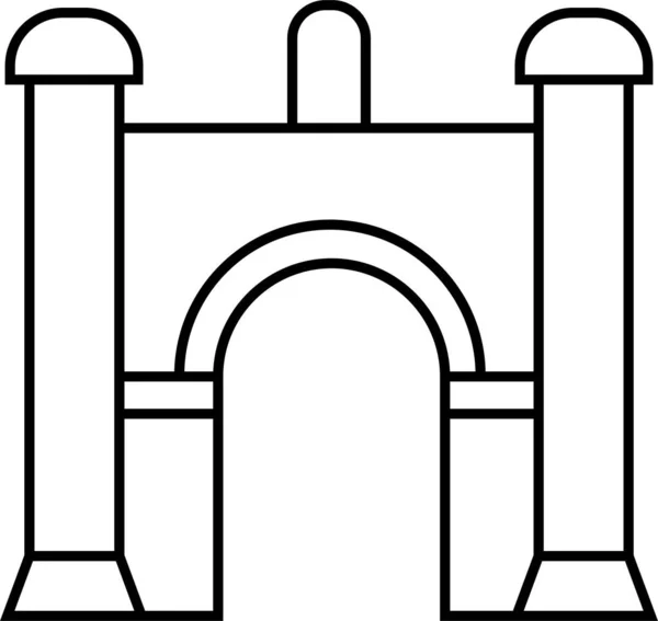 Architecture Buenosaires Building Icon Outline Style — 图库矢量图片