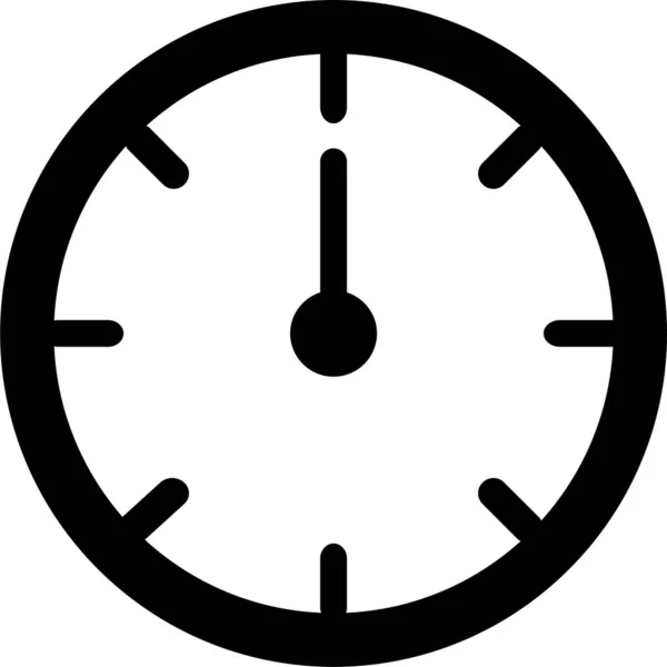 Reloj Despertador Icono Programación Estilo Sólido — Archivo Imágenes Vectoriales