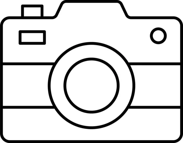 Fényképezőgép Lencse Ikon Hang Zene Kategóriában — Stock Vector