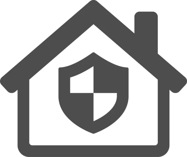 Home Protection Icon Vector Illustration — Vetor de Stock