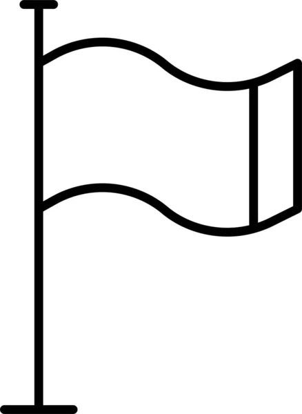 Значок Ідентифікації Прапора Країни Стилі Контурів — стоковий вектор