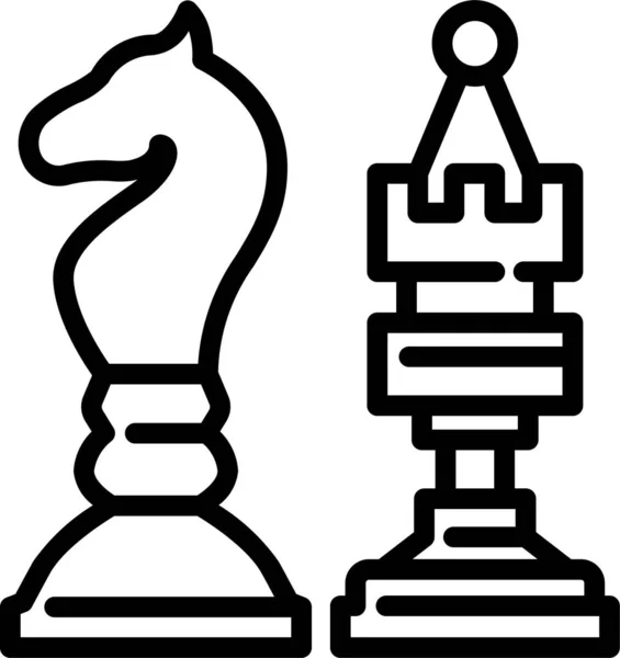 Výzva Šachová Soutěž Ikona — Stockový vektor