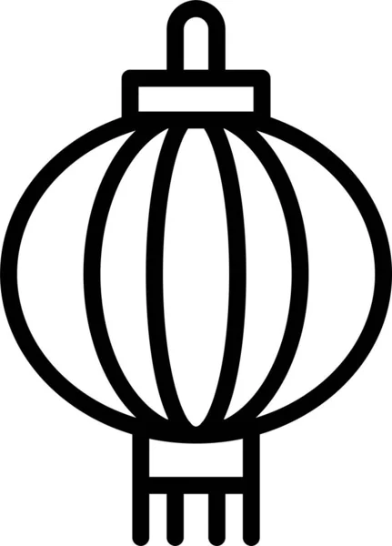 Китайский Висячая Лампа Значок Стиле Наброска — стоковый вектор
