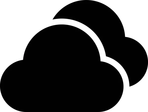Cloud Datenbank Rechenzentrumssymbol Solidem Stil — Stockvektor