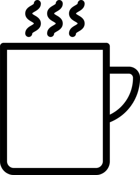 Rem Koffiekop Pictogram Omtrek Stijl — Stockvector