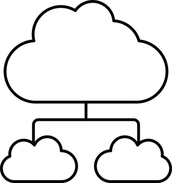 Icoon Cloud Computing Netwerk — Stockvector