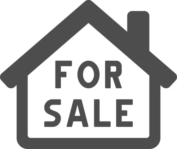 Home Sale Glyph Icon — Vettoriale Stock