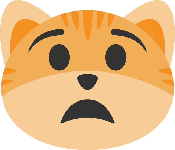 Anguish Anxiety Cat Icon — Vettoriale Stock