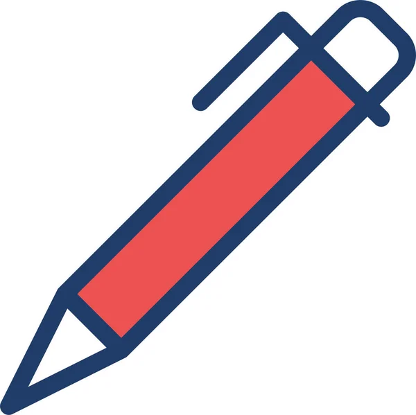 Stift Stift Symbol Stil Ausgefüllter Umrisse Bearbeiten — Stockvektor