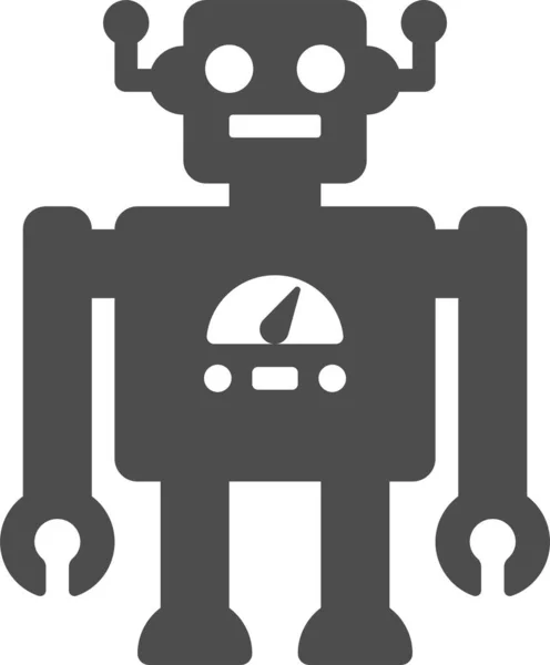 Robot Web Simgesi Basit Illüstrasyon — Stok Vektör