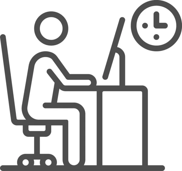 Ofis Masası Web Simgesi — Stok Vektör