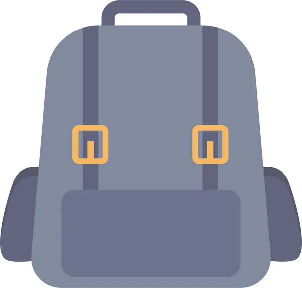 Bolsa Equipaje Icono Viaje Estilo Plano — Vector de stock