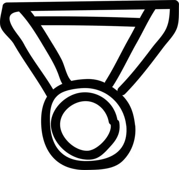 Achievement Award Badge Icon Handdrawn Style — 图库矢量图片