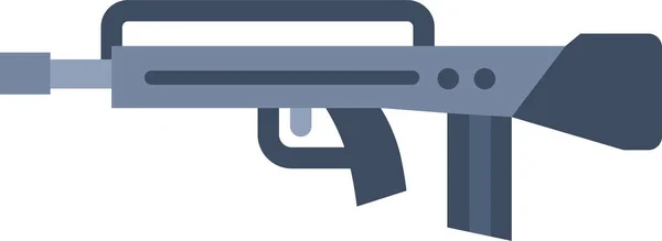 Aiming Firearm Gun Icon Flat Style — Stock Vector