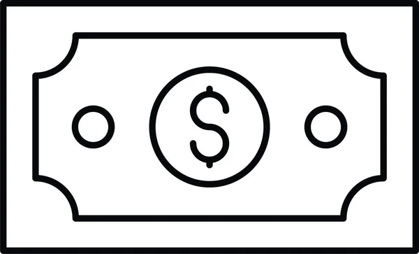 Cash Dollar Saving Icon Outline Style — Vettoriale Stock
