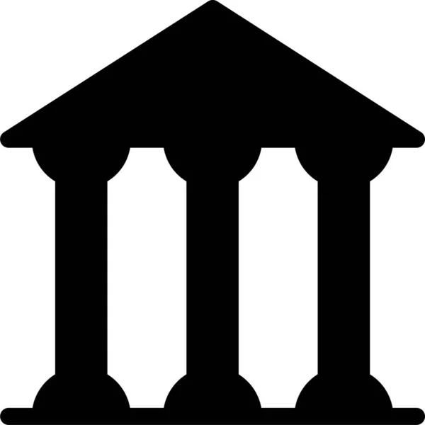 Ikona Stavebního Soudu Pevném Stylu — Stockový vektor