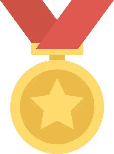 Activity Award Medal Icon Flat Style — Stock vektor