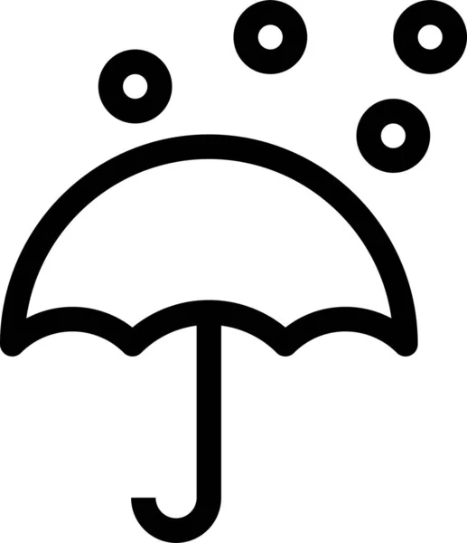 Flake Snow Umbrella Icon Nature Outdoor Adventure Category — Stock Vector