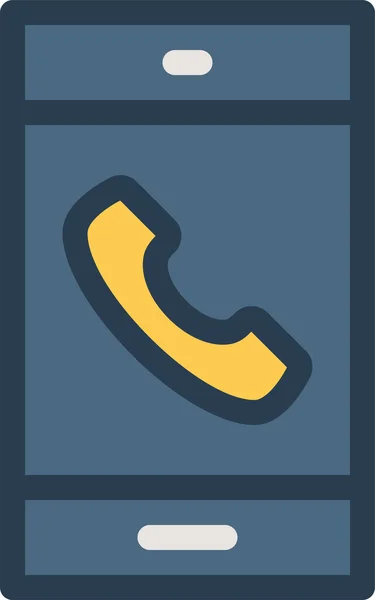 Kommunikationskontakt Icon Ausgefülltem Umriss Anrufen — Stockvektor