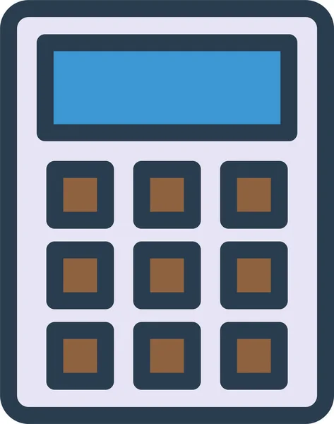 Calculatrice Icône Web Illustration Simple — Image vectorielle
