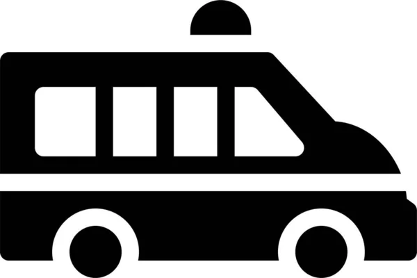 Police Public Transport Icon Solid Style — Stock Vector