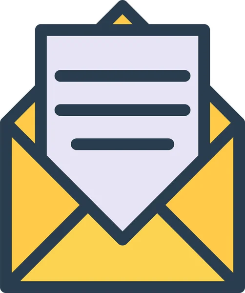 Document Lettre Mail Icône Dans Style Rempli Contour — Image vectorielle