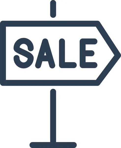 Direction Sale House Icon Outline Style —  Vetores de Stock