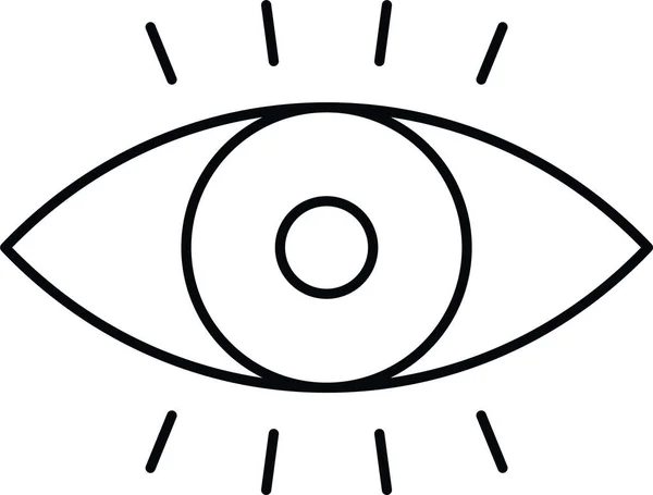 Eye Look View Symbol Umrissstil — Stockvektor