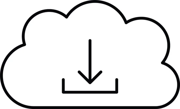 Ícone Servidor Download Nuvem — Vetor de Stock