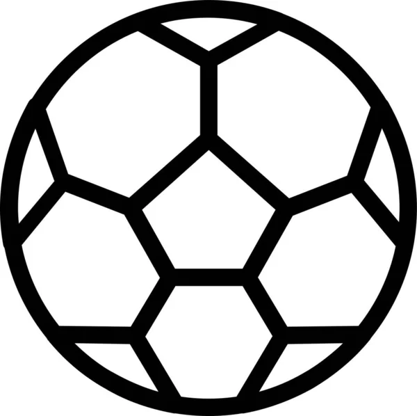 Икона Футбольного Футбола Очертаниям — стоковый вектор
