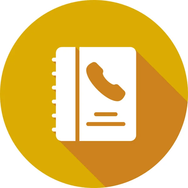 Book Call Contact Icon Badge Style — Stockvektor