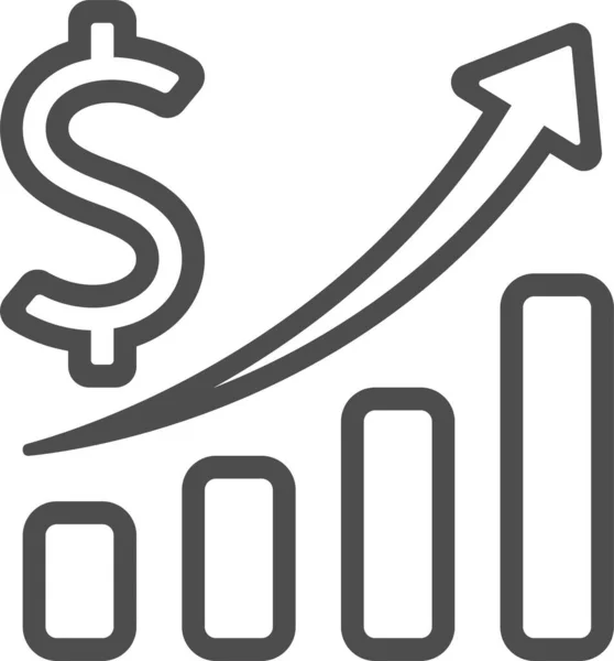 Crescimento Ícone Web Ilustração Simples — Vetor de Stock