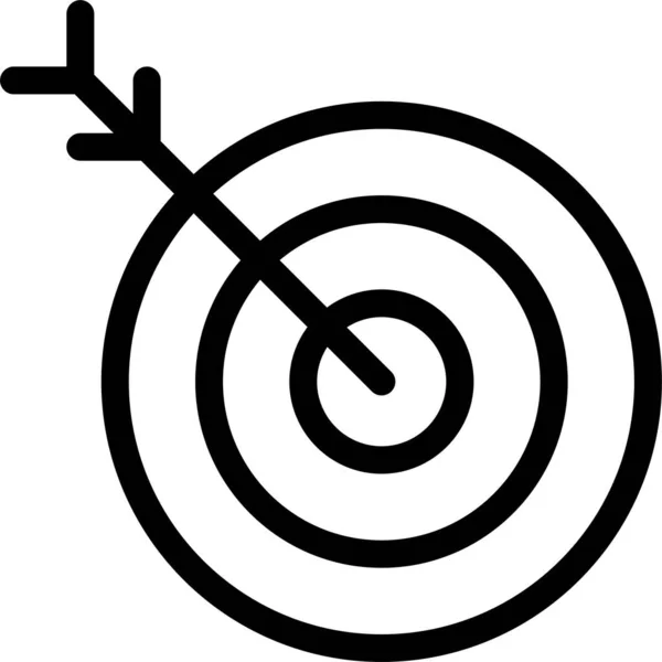 Стрелка Лучника Фокус Значок Твердом Стиле — стоковый вектор