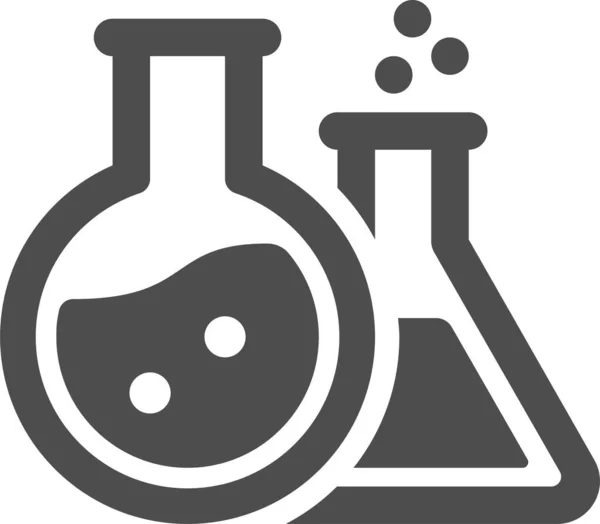 Icono Ciencia Química Esquema Ilustración Vectorial — Vector de stock