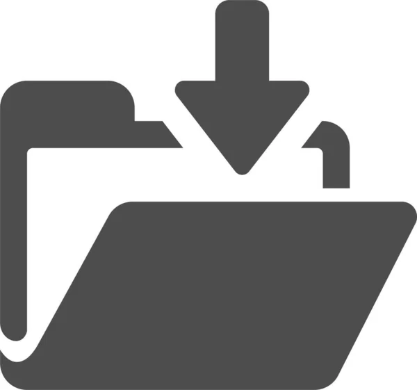 Descargar Icono Carpeta Ilustración Vectorial — Vector de stock