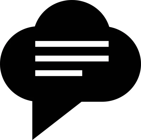 Burbuja Chat Icono Comunicación Estilo Sólido — Archivo Imágenes Vectoriales