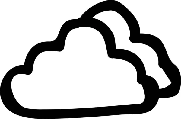Business Cloud Computing Icon Handdrawn Style — Stock vektor