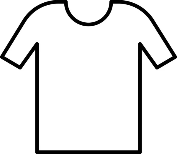 Textilní Šaty Ikona Košile Stylu Osnovy — Stockový vektor