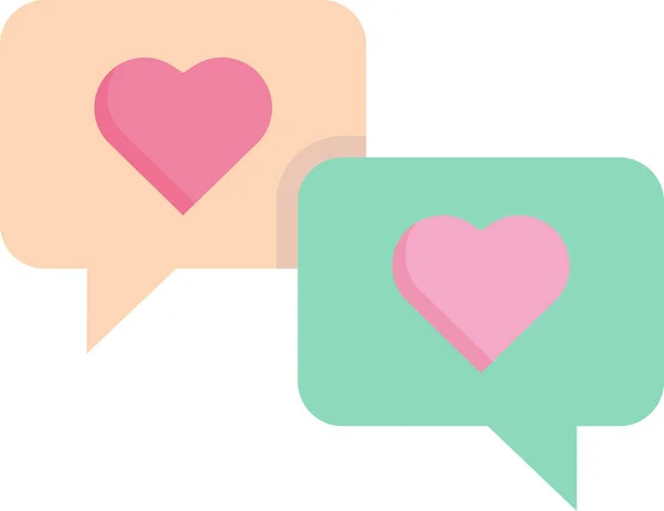 Burbuja Icono Comunicación Chat Categoría Amor Romance — Archivo Imágenes Vectoriales