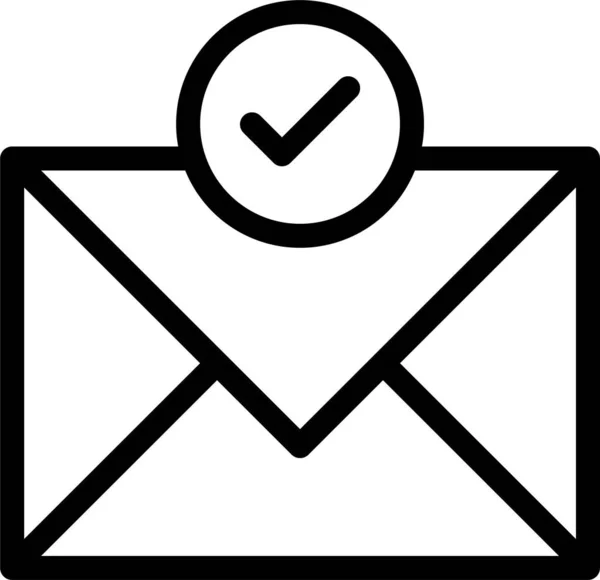Ikona Dopisu Obálky Stylu Osnovy — Stockový vektor