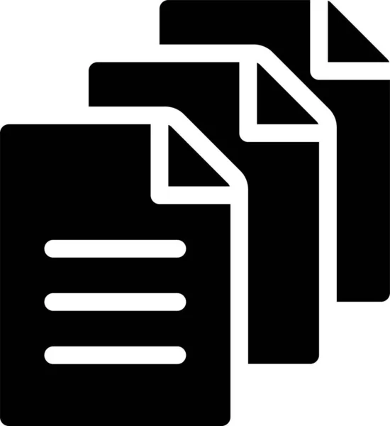 Contract Document Documents Icon Solid Style — Stockvektor