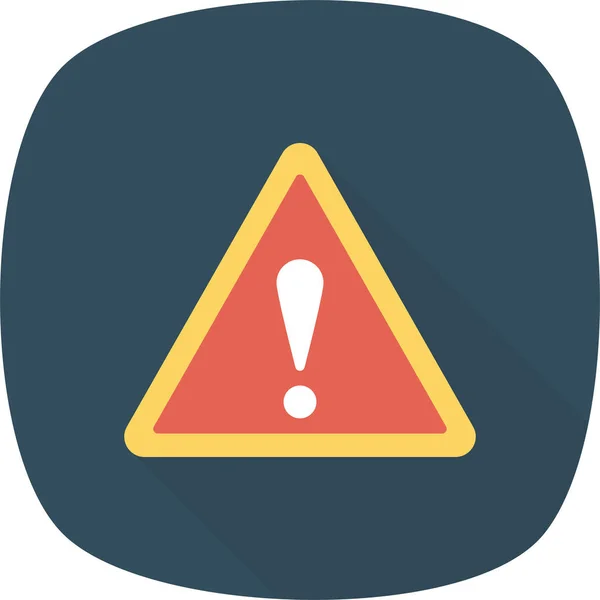 Alerta Icono Error Precaución Estilo Plano — Vector de stock