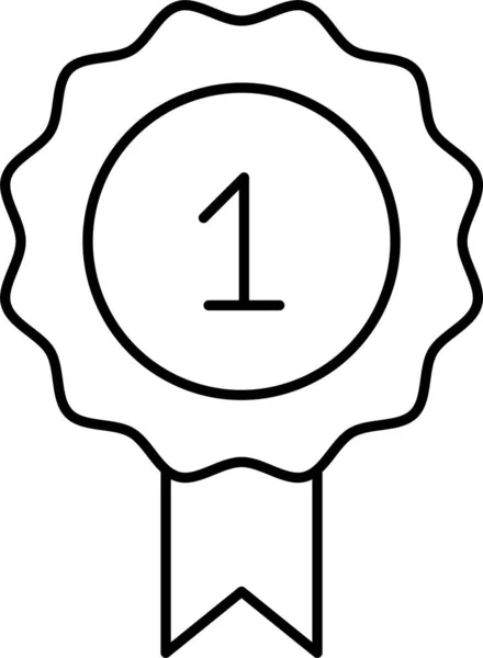 Значок Успеха Значок Медаль Стиле Наброска — стоковый вектор