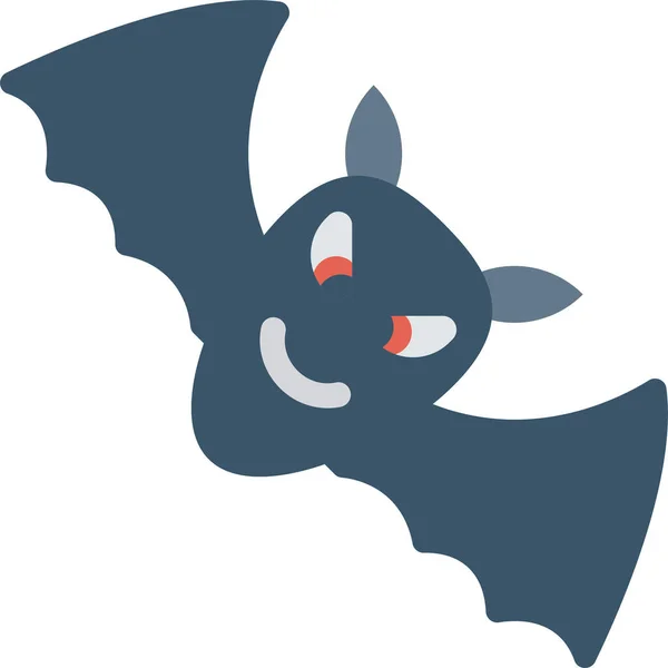 Bat Bird Fly Icon Flat Style — Stock Vector