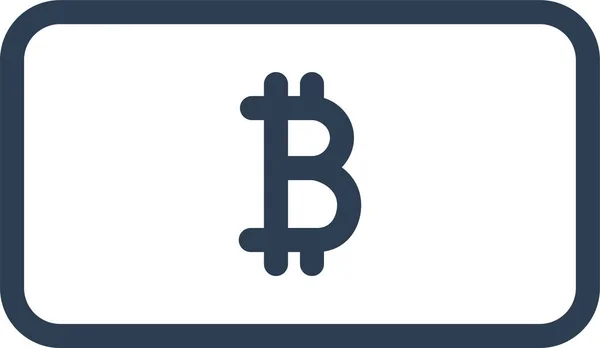 Bankjegy Bitcoin Készpénz Ikon — Stock Vector