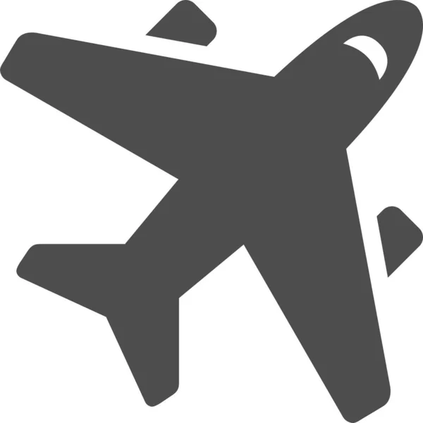 Avião Ícone Aeroporto Estilo Sólido — Vetor de Stock