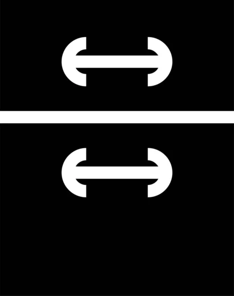 Boxen Dekor Schubladen Symbol Solidem Stil — Stockvektor