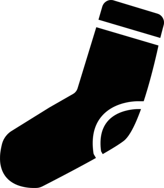 Cloth Fashion Socks Icon Solid Style — 图库矢量图片