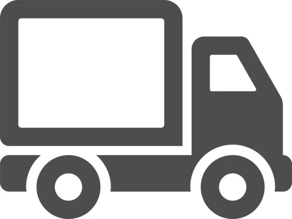 Pengiriman Ikon Logistik Dalam Gaya Padat - Stok Vektor