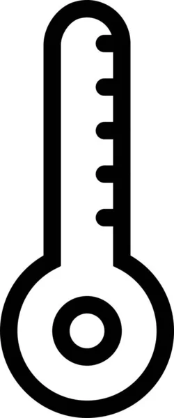 Icono Temperatura Del Pronóstico Del Clima Estilo Esquema — Archivo Imágenes Vectoriales